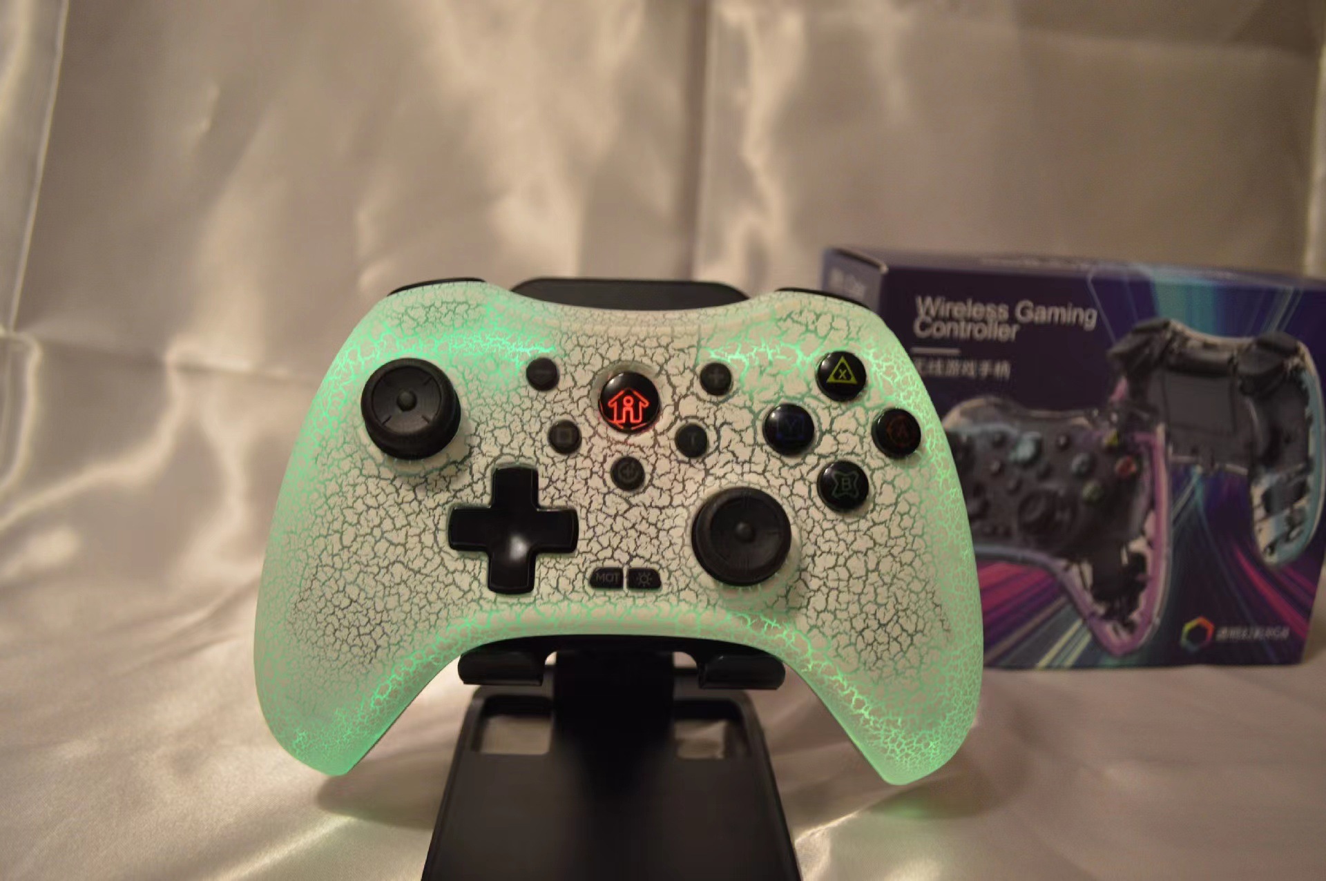 Switch controller transparent RGB glowing Bluetooth game controller Android iOS computer Tesla BYD available