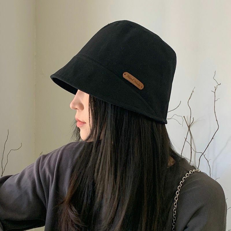 Clip-on Fisherman Hat for Women, 2026 Spring/Summer, Sun Protection, UV Protection, Sunshade Hat, Plain Black Sun Hat