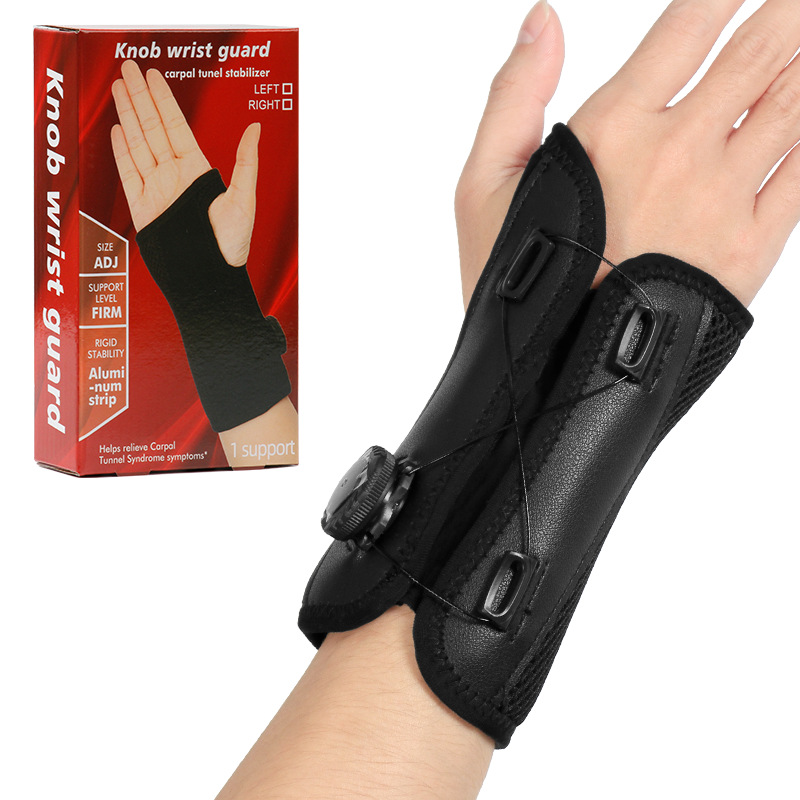 Tendonitis Wrist Guard Protection Sleeve Knob Adjustment Sports Finger Protection Wrist Fracture Strain Sprain Recovery Support Brace