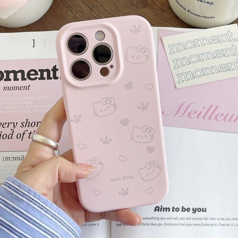 Love cat paw compatible Apple 17 Pro Max phone case 16/15 Plus liquid silicone 14/13 Pro full coverage