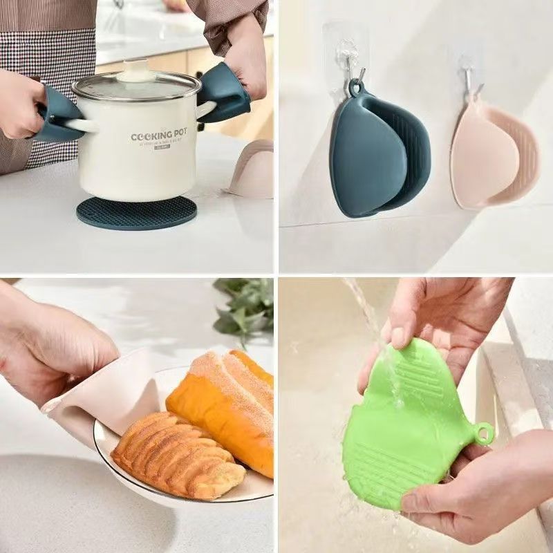Silicone heat-resistant hand clip, thickened anti-slip heat insulation hand clip, air fryer oven heat-resistant bowl clip