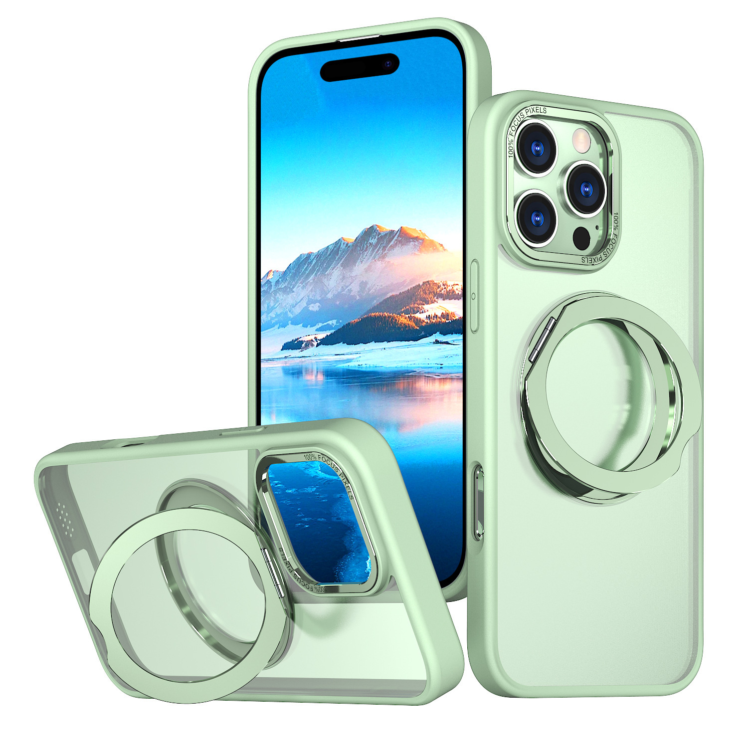 For iPhone 17 Pro Max Phone Case Magnetic Rotating 360 Bracket Full Coverage Anti-Fall Apple 17E Protective Case