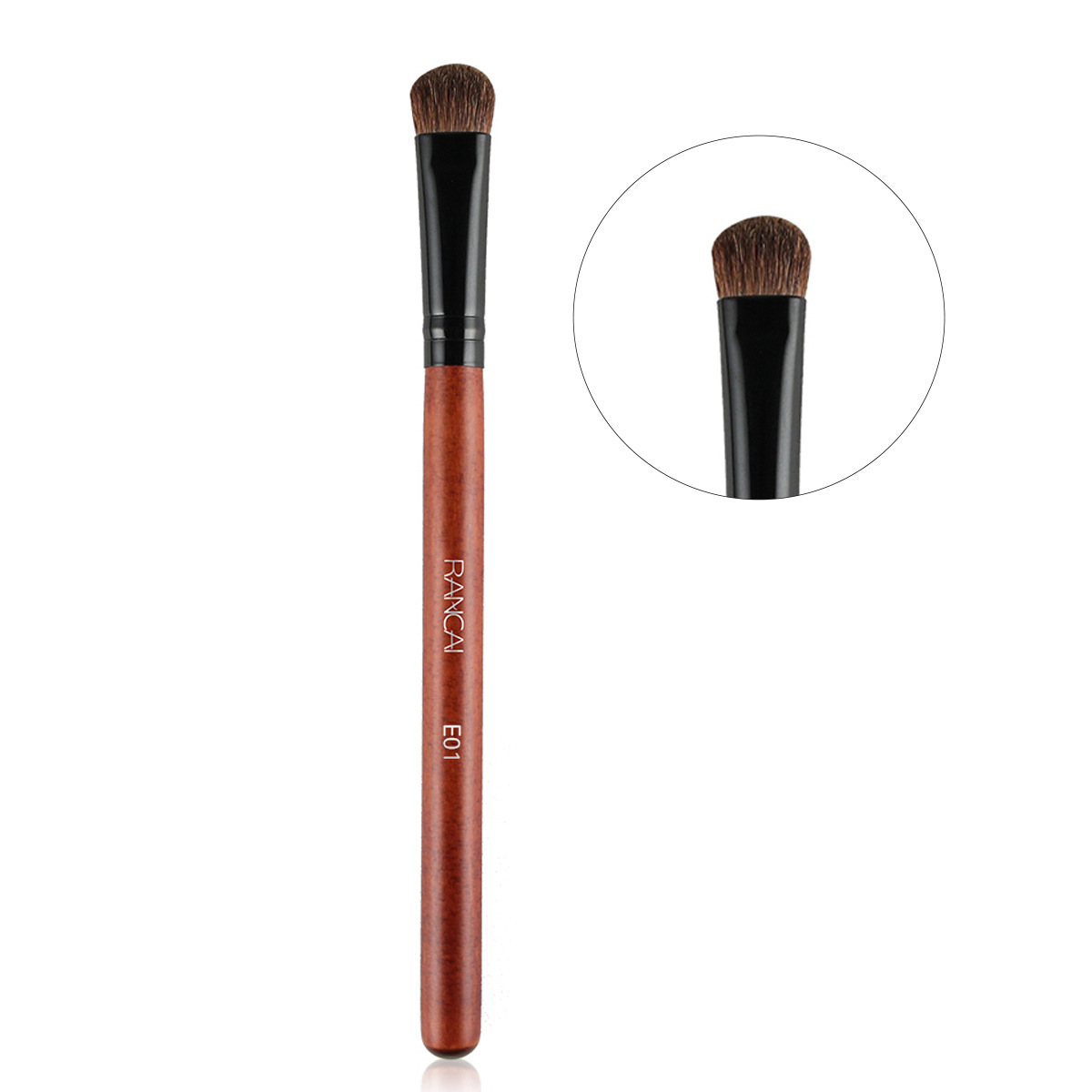 Single Pure Horse Hair Eyeshadow Brush Detail Blending Brush Eye Makeup Brush Portable Large Soft Animal Hair Eyeshadow Brush