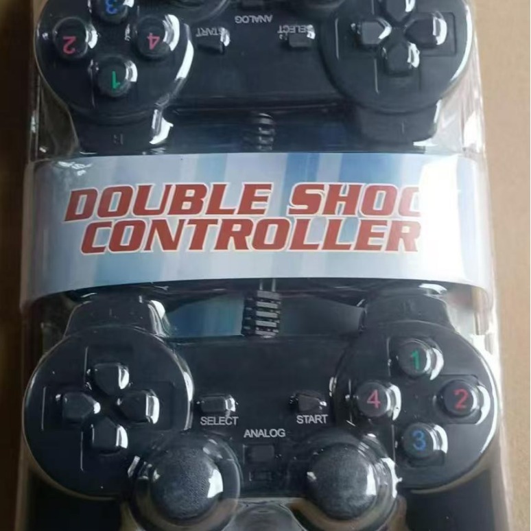 Computer gamepad USB dual-player wired PC computer vibration entry-level vibration