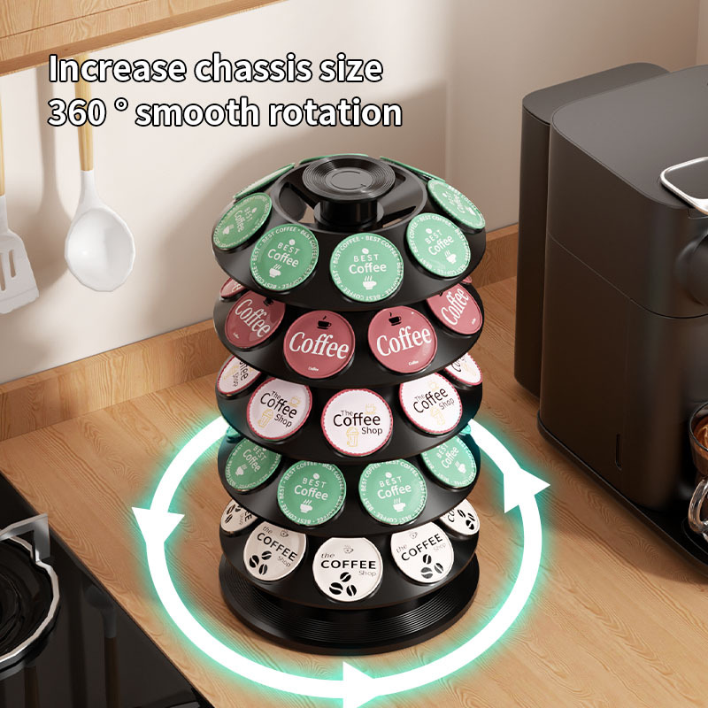 Dolce Gusto multi-layer 40-piece 360° rotatable coffee capsule storage rack