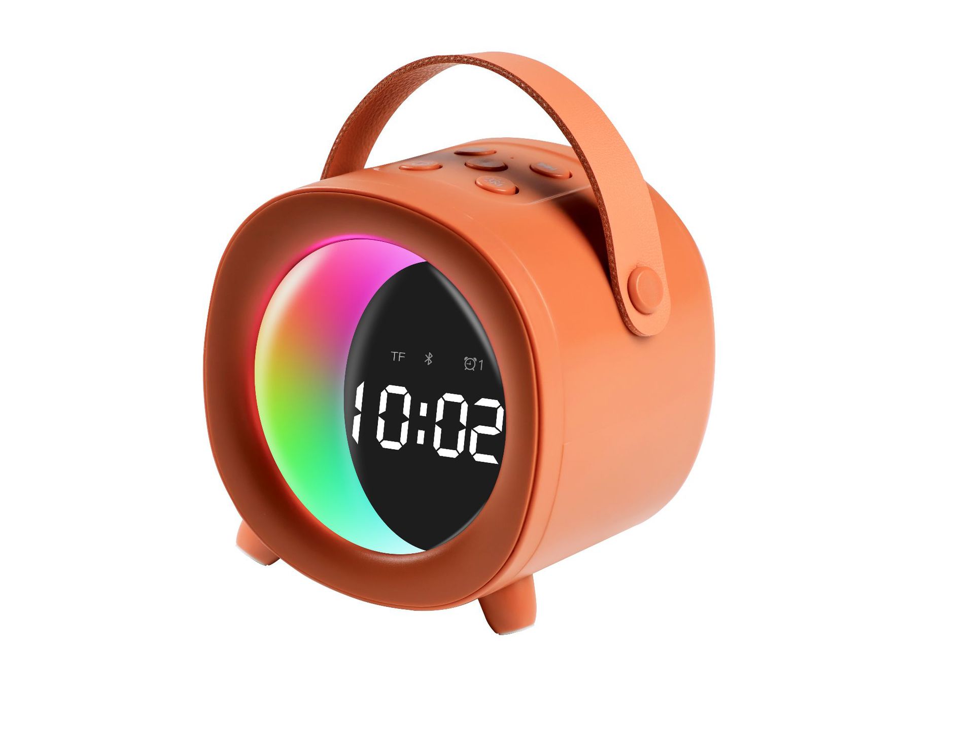 2026 New Moon Alarm Clock Bluetooth Speaker Card Slot RGB Small Speaker Bluetooth Speaker Subwoofer