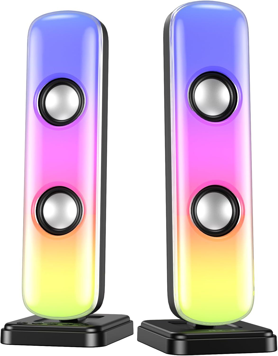 With adapter 2.0 computer speaker, custom full 25W RGB full-screen colorful light with Bluetooth subwoofer desktop audio