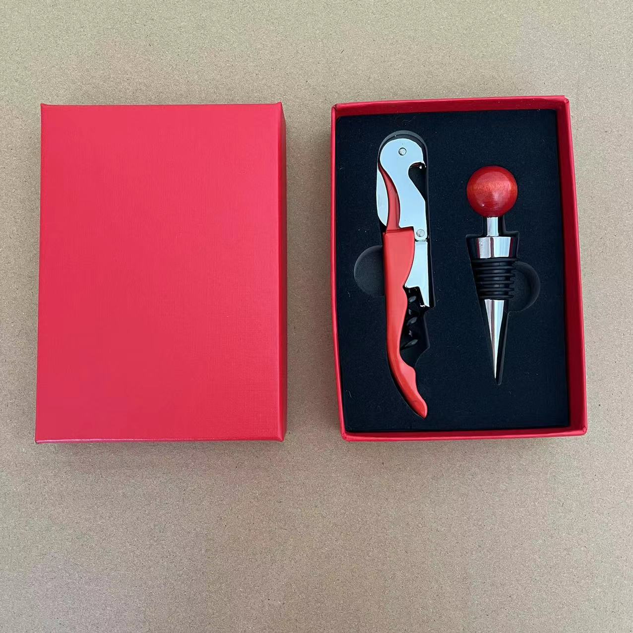 Red Wine Tool Wine Gift Box Set Four-Piece Set Paper Box Set Red Wine Gift Box