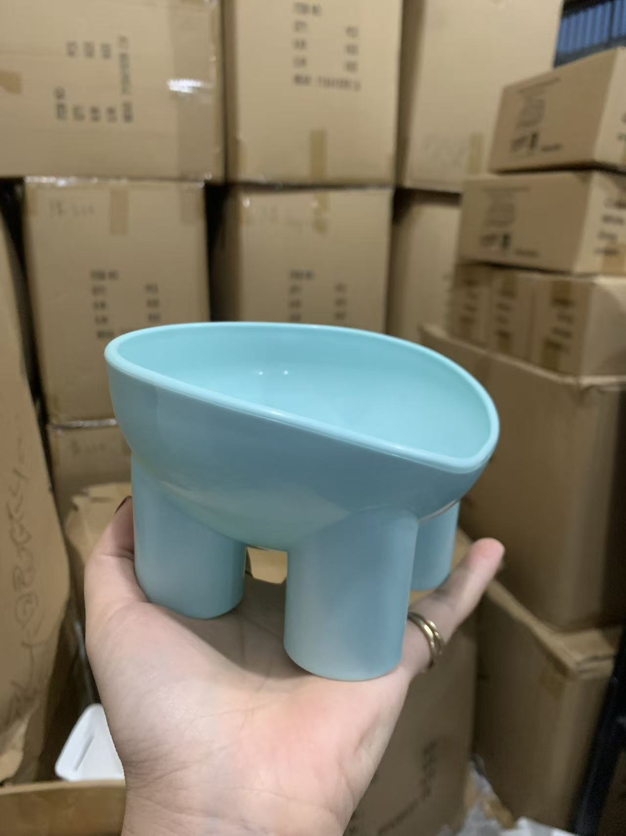 Cat bowl Pipi Tao original elephant leg bowl macaron color elephant leg neck protection bowl cat food bowl anti-tipping pet bowl