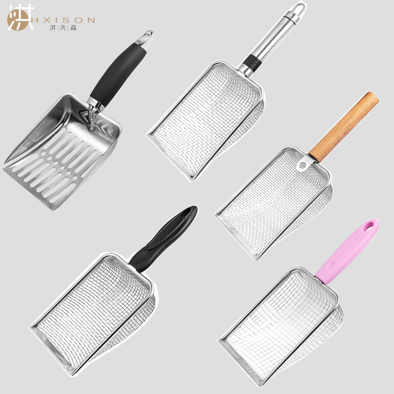 Stainless steel metal cat litter scoop, large size cat poop scoop, cat pet scoop, beach shovel