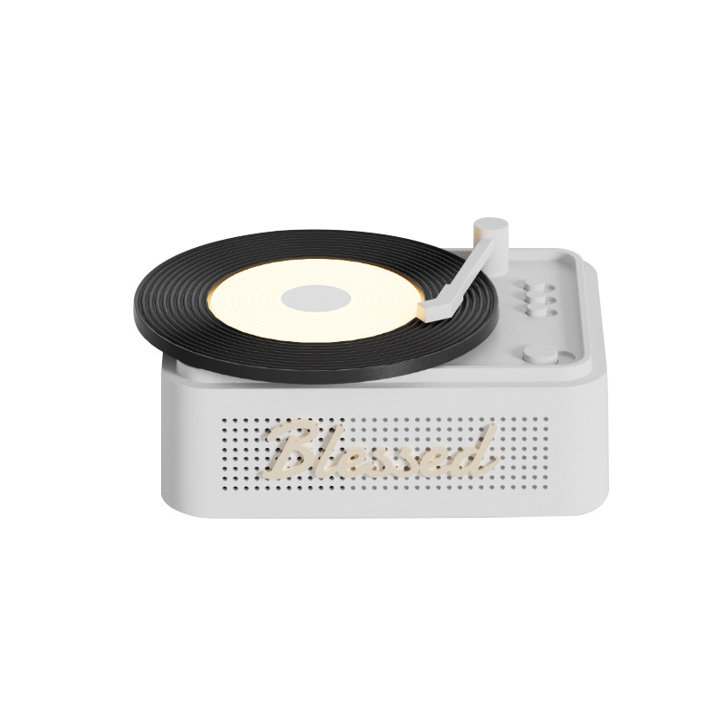 Little Lucky Wireless Bluetooth Speaker Vinyl Night Light Sound and Light Integration Stereo Sound Cute Small Speaker Gift