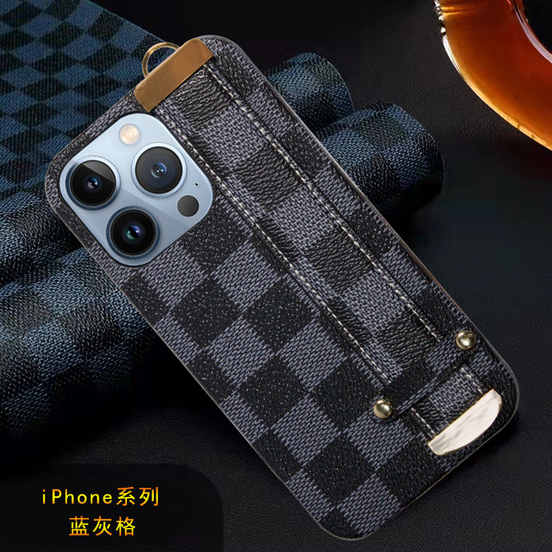 Applicable iPhone 13 phone case leather Apple 13 Pro Max wrist strap wrist protective case XR