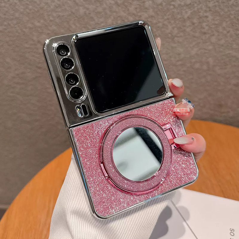 Applicable to Huawei purax phone case new women Samsung ZFlip7 folding protective case glitter VivoXFlip