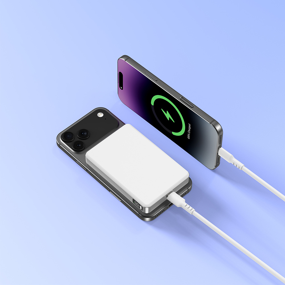 Qi2.2 certified magnetic wireless power bank 25W fast charging 45W output with power display wireless mobile power