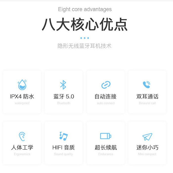 A6S Bluetooth Earphone 5.0 TWS Noise Reduction Dual Ear E-Sports Game Earphone Wireless Stereo Mini New