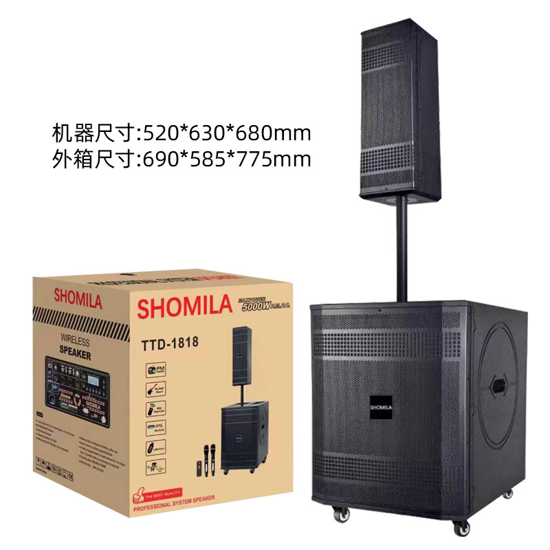 Line Array Speaker TTD-1818 Column Type Performance High Power Dual Microphone Bluetooth Outdoor Speaker