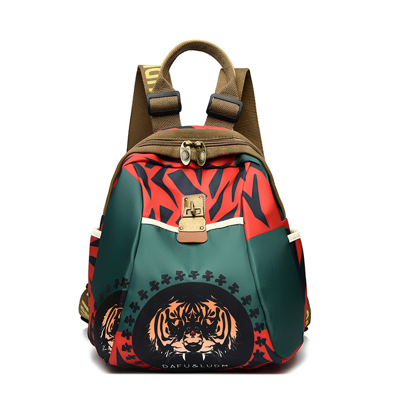 2025 New Women's Backpack Large Capacity Canvas Oxford Cloth Printed Travel Backpack