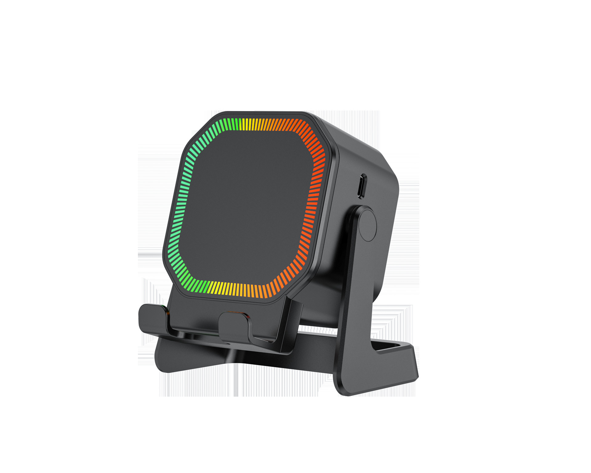 Dual Induction Phone Tablet Holder Lazy Person Live Streaming RGB Light Bluetooth Speaker FCC Certification