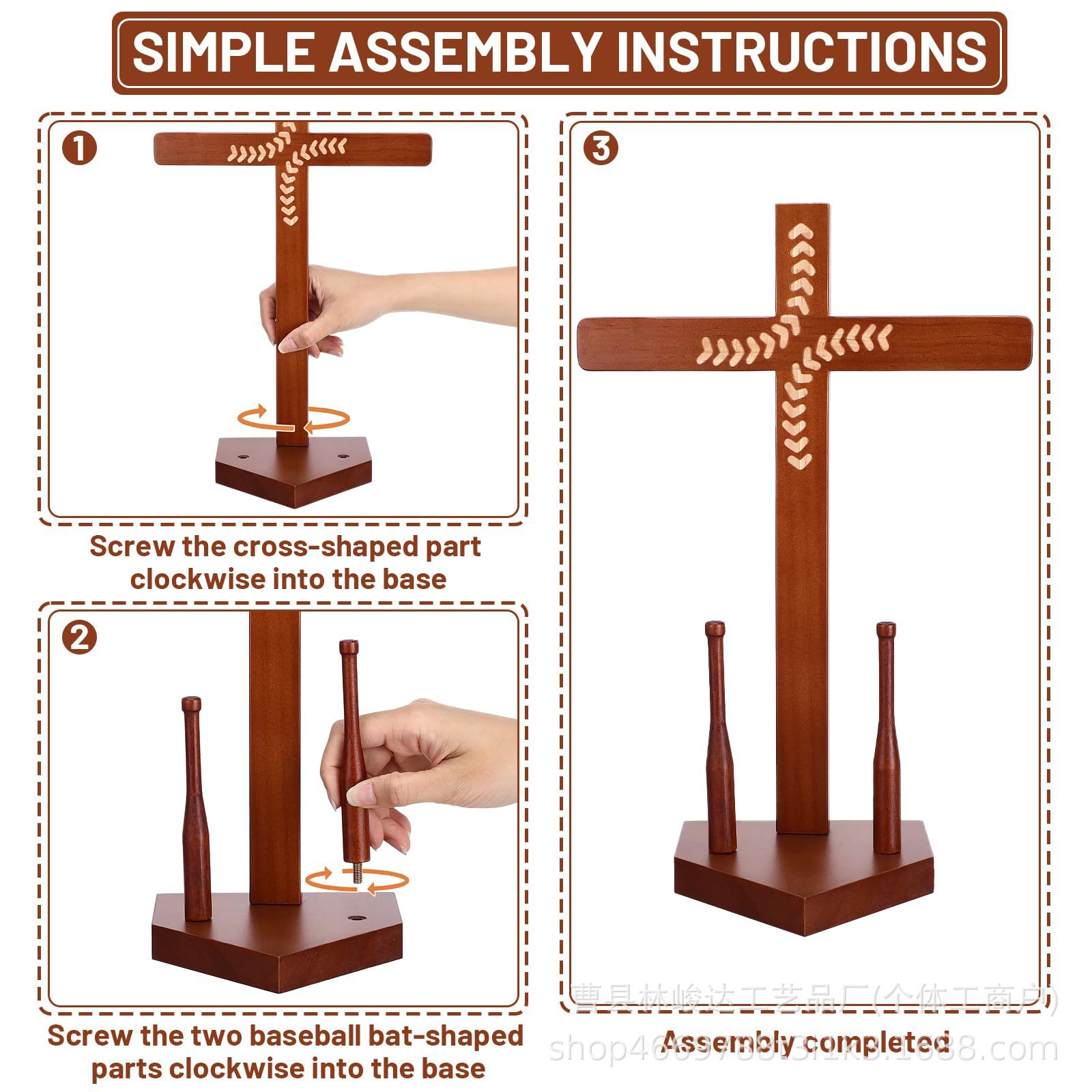 Desktop necklace storage rack, wooden softball ring multi-layer jewelry display stand, stall drip necklace stand
