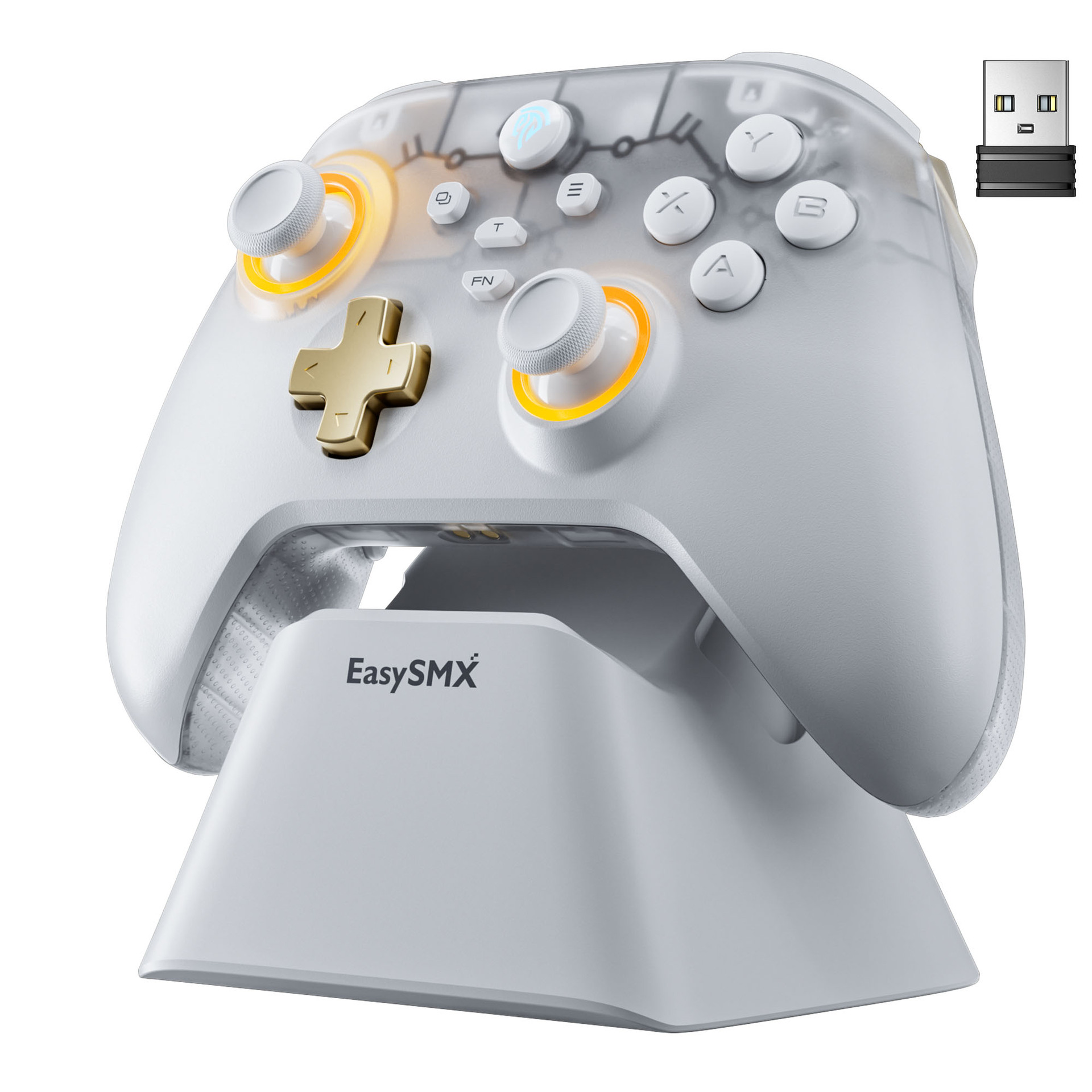 EasySMX D05 PC Multi-Mode Game Controller with Dock Receiver Support NS/Android/Steam/PC