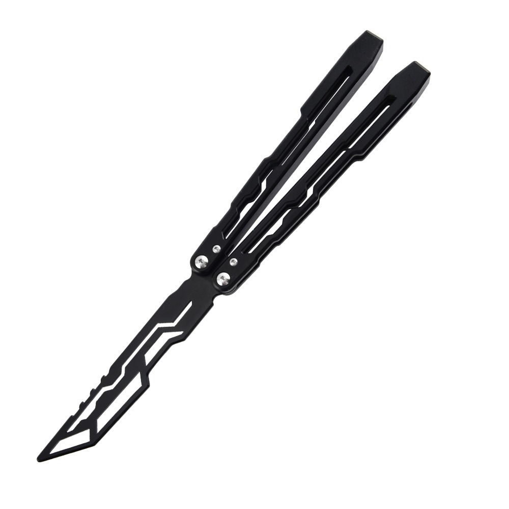 New Mecha Style Butterfly Knife Unsharpened Folding Knife CSGO Peripheral Outdoor Portable Practice Tool