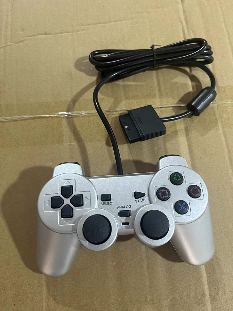 PS2 game controller snowflake buttons dual motor dual vibration transparent colorful P2 controller
