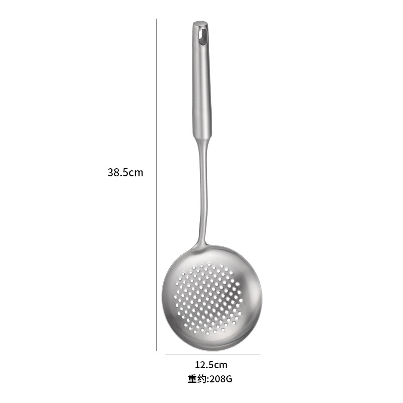 Stainless steel slotted spoon 2.0 high-end cookware set, kitchen cooking spatula, non-stick pan daily use, frying spatula, soup spoon