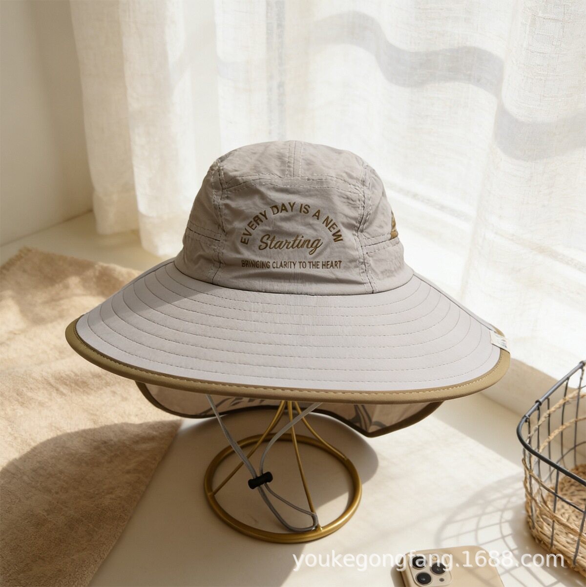 Spring New Children's Hat Girls Outdoor Quick Dry Sun Protection Sun Hat Baby Girl Wide Brim Hollow Top Sun Hat