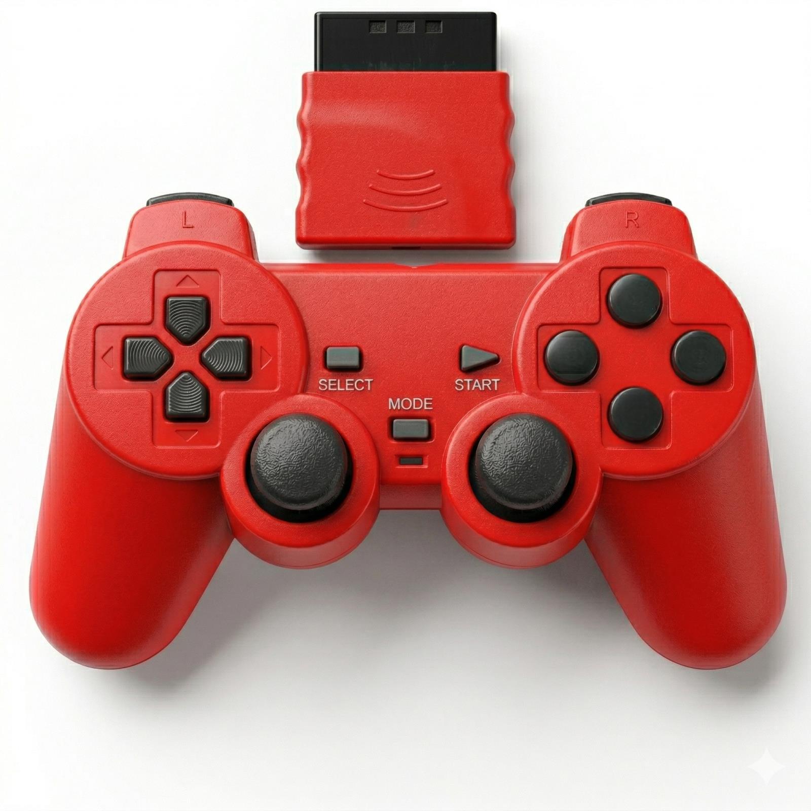 P2 Wireless Game Controller Dual Vibration 2.4G Wireless Supports P2 Console 16 Colors Transparent