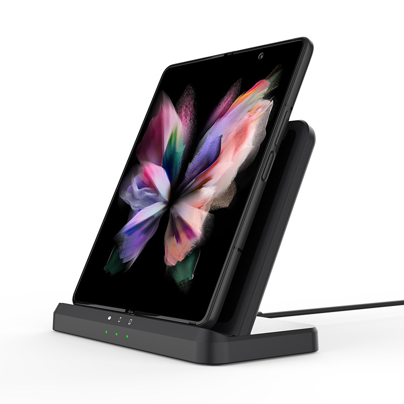 Three-in-one wireless charger multi-function stand 15W fast charging for Samsung phones watches earphones