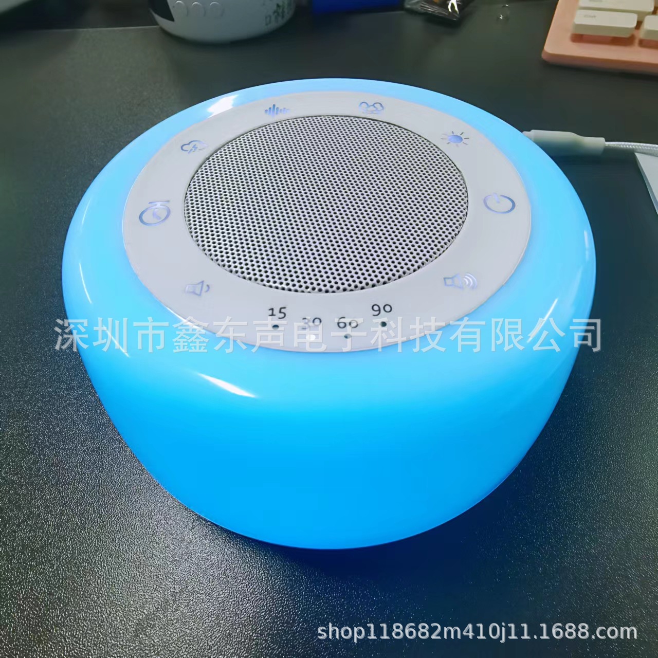 New LED White Noise 30 Tracks Smart Timer Bedside Atmosphere Breathing Light Sleep Aid TPC Fast Charge Sleep