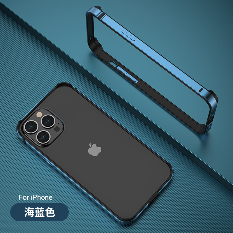 Ultra-thin Metal Frame for iPhone 13 iPhone 14 Pro Max Phone Case Anti-drop 13 Mini Simple