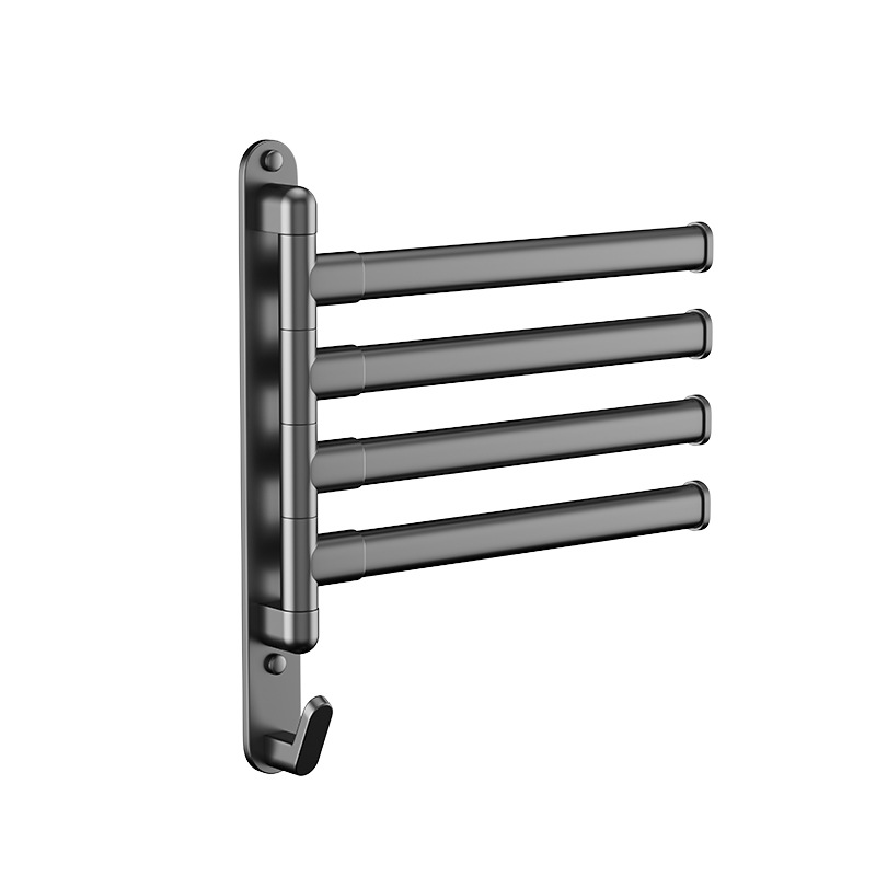 hanging rack towel rod rotating type drilling bathroom rack towel storage rack towel rack bathroom factory direct