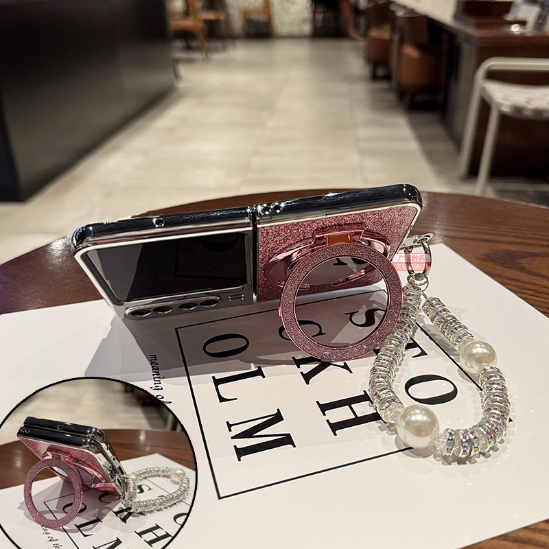 Applicable to Huawei purax phone case new women Samsung ZFlip7 folding protective case glitter VivoXFlip