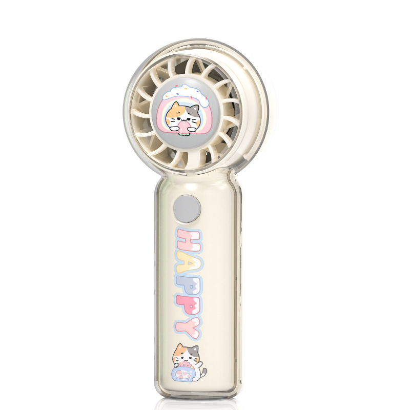 Cartoon Portable Handheld Fan USB Charging Outdoor Lanyard Fan Cute Turbo Fan