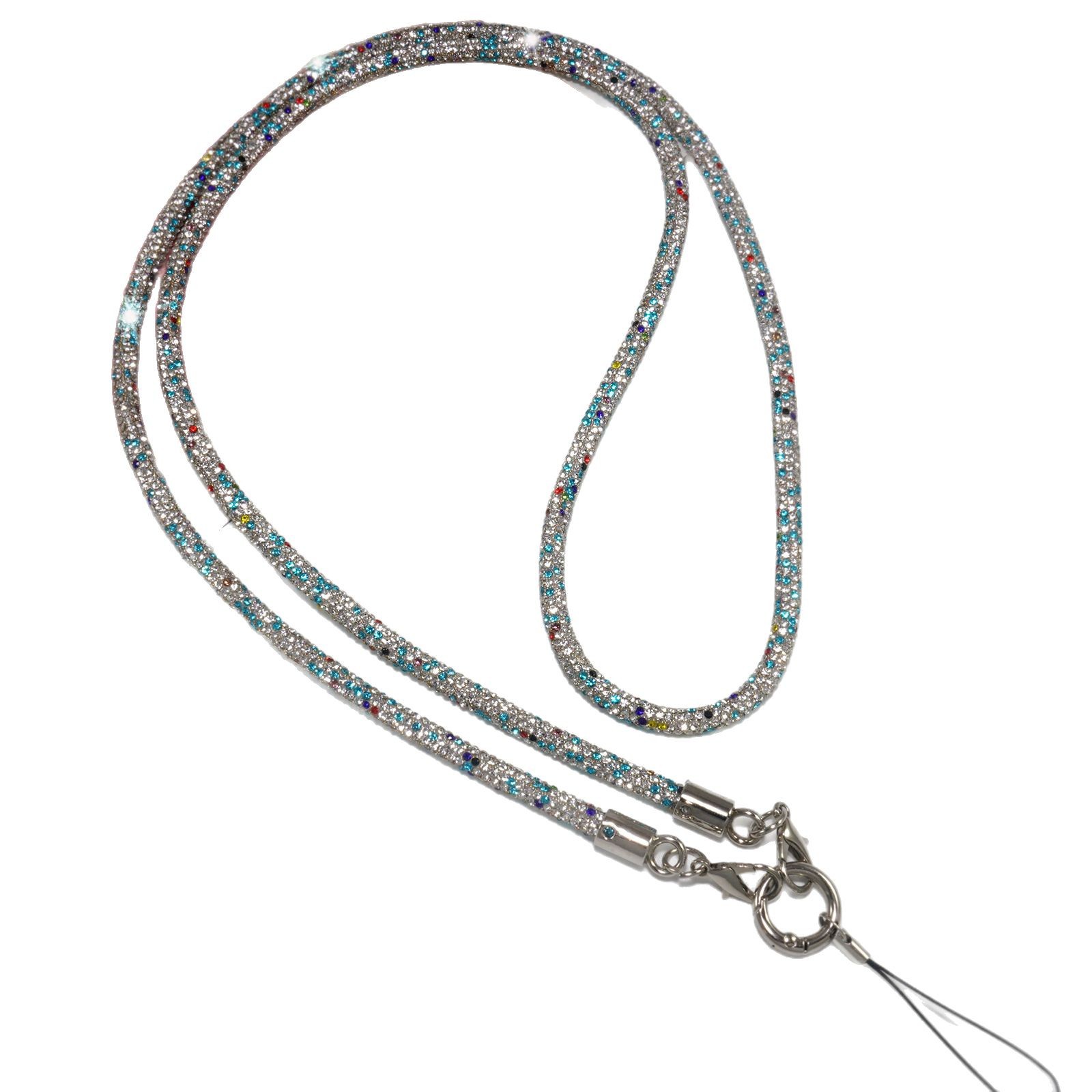 Side Crossbody Phone Lanyard Rhinestone Chain Bag Side Sparkle Phone Chain