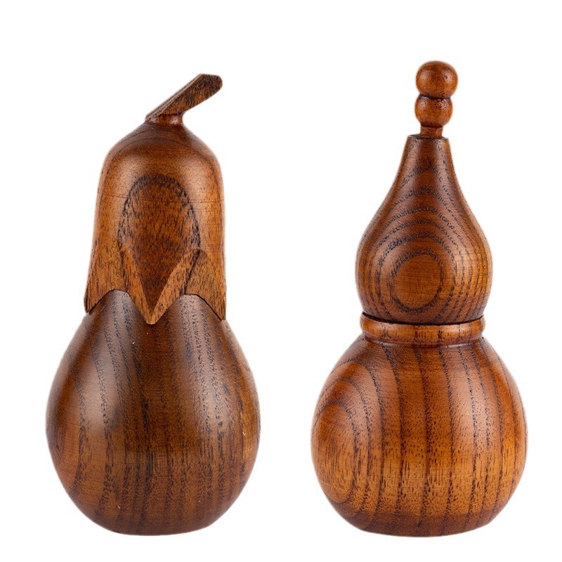 Portable wooden toothpick container, small toothpick bottle, bamboo wood toothpick tube, simple household restaurant toothpick box