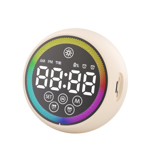 Student clock Bluetooth speaker long battery life voice broadcast portable small touch screen LCD timing alarm clock speaker wireless