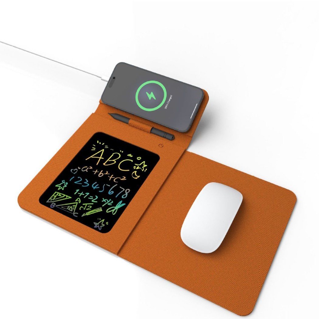 iPad magnetic wireless charger thin leather portable fast charging compatible Apple iPadPro Air tablet