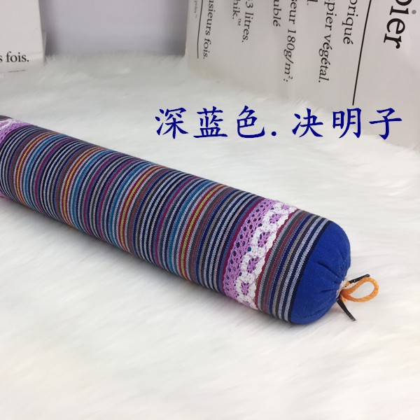 Cassia seed small round pillow cervical pillow stick buckwheat husk neck pillow spine reverse arch correction device cylindrical curve