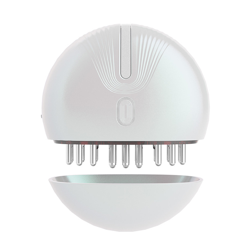 Multifunctional Mini Portable Massage Comb with EMS Microcurrent, Vibration, Red and Blue Light, and Serum Delivery for Scalp Treatment
