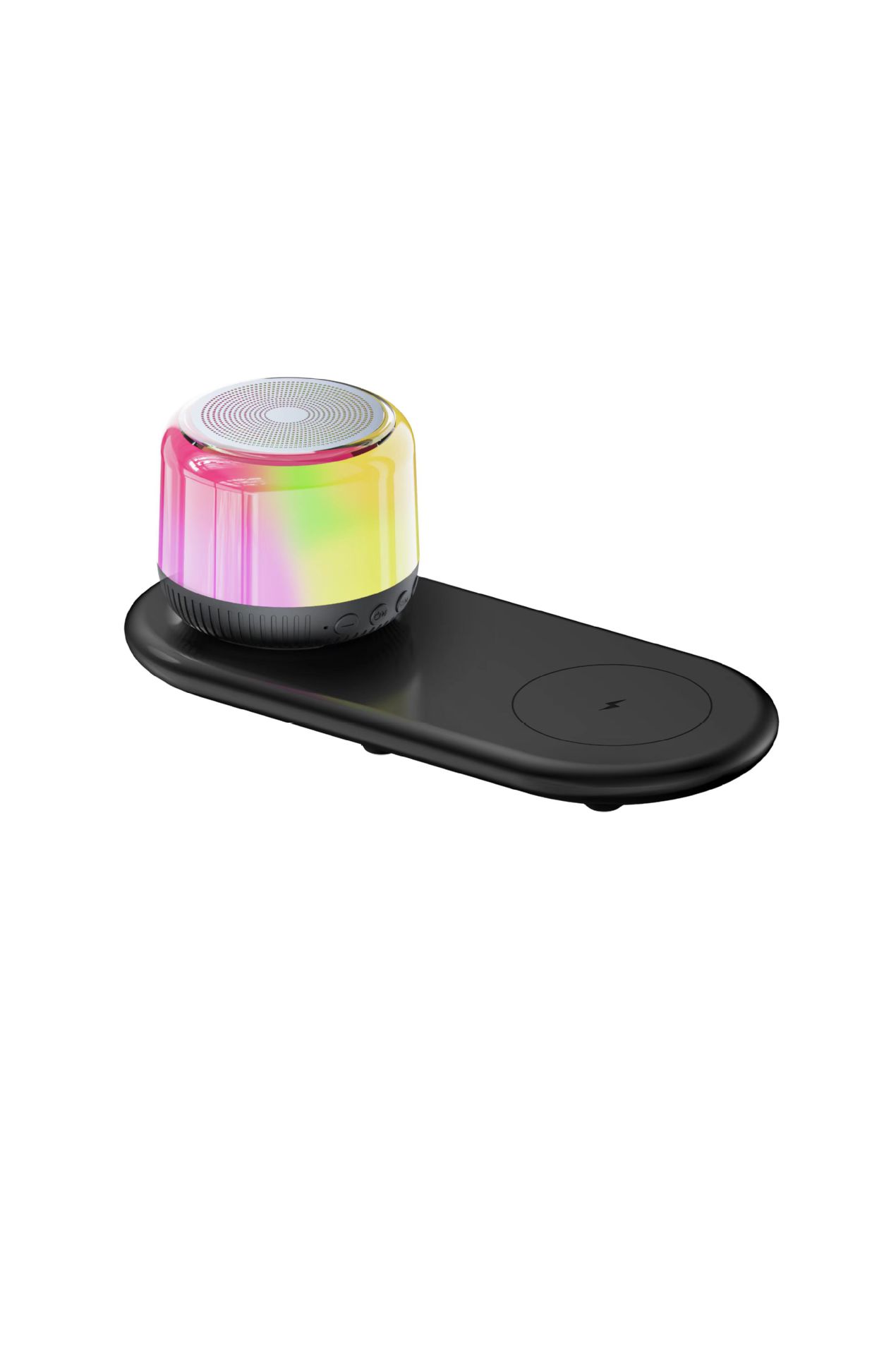 New multifunctional Bluetooth speaker gift colorful atmosphere light wireless charging card home car speaker