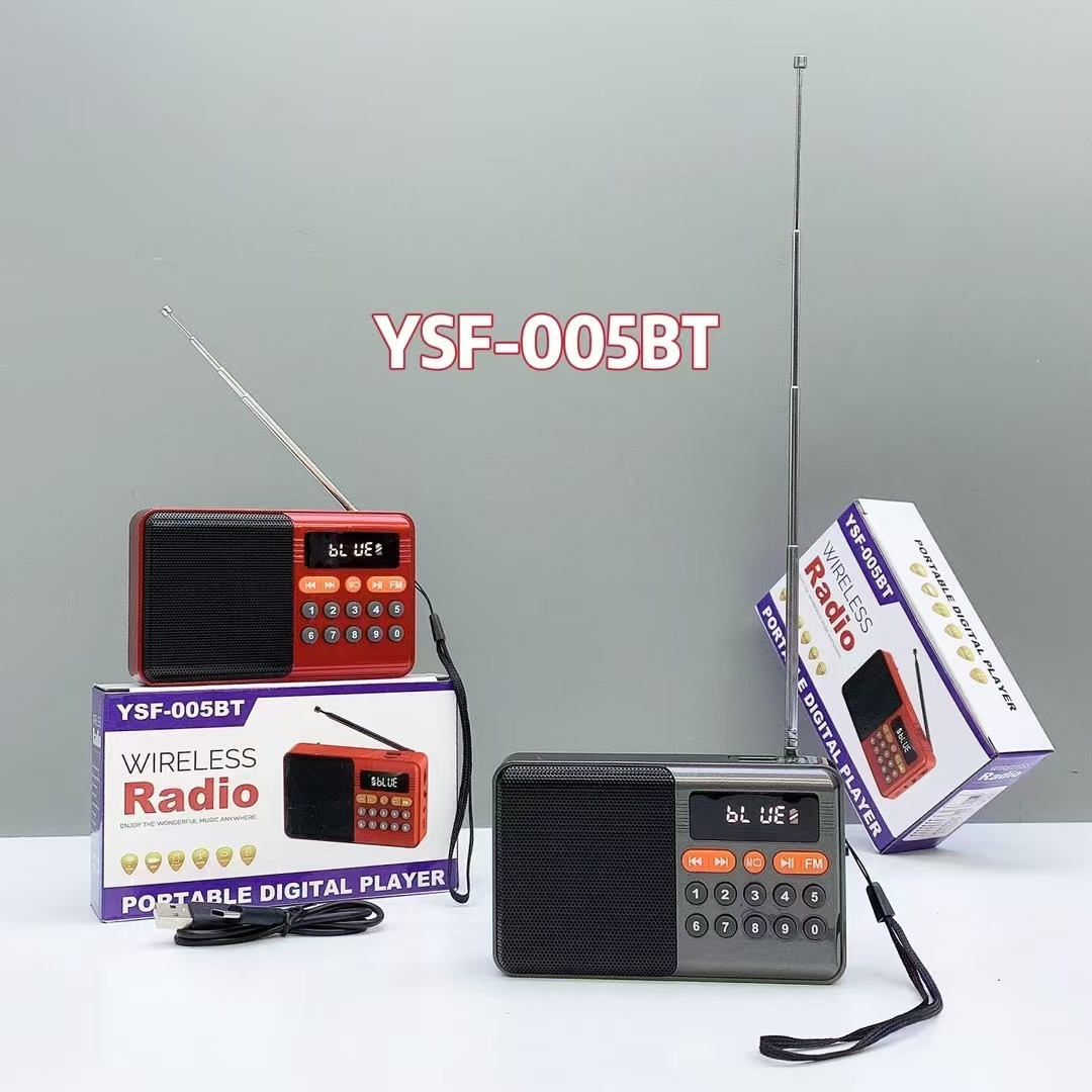 New Wireless Bluetooth Speaker Outdoor Handle Portable Old Man Radio LED Display Digital Song Selection Speaker