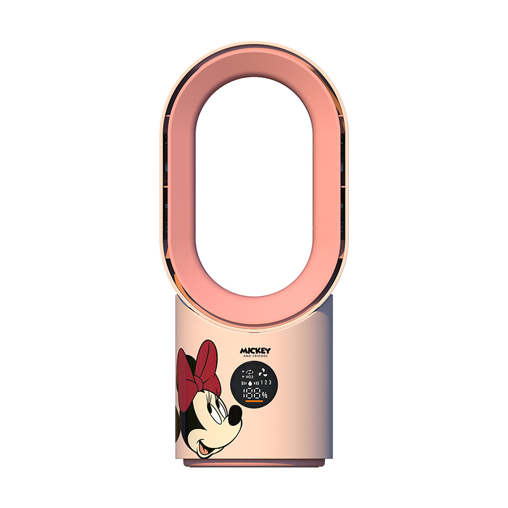 Disney Strawberry Bear Bladeless Fan Silent Air Conditioner Fan Home Student Dormitory Desktop Office Desktop Cooling Fan