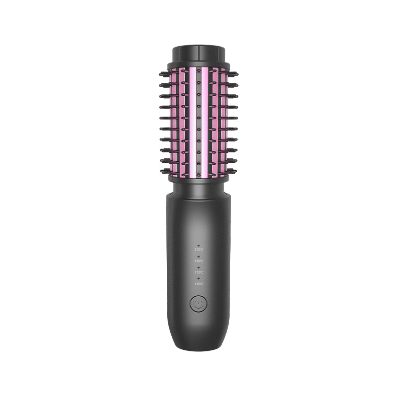 Wireless Straightening Comb Negative Ion Straightener No Damage Straight and Curl Two-in-One Curling Iron Wireless Portable Electric Comb