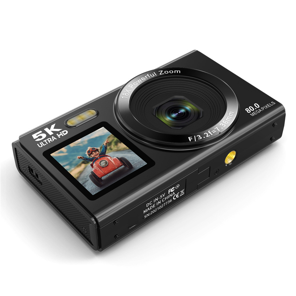 5K HD digital camera dual screen WiFi card camera recording portable campus vlog travel camera