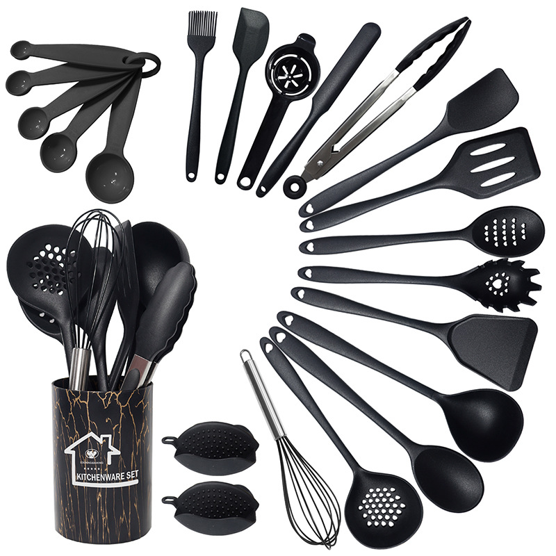 Silicone Spatula and Soup Spoon 22-Piece Set Non-Stick Silicone Spatula Food Grade High Temperature Resistant Silicone Kitchenware Set