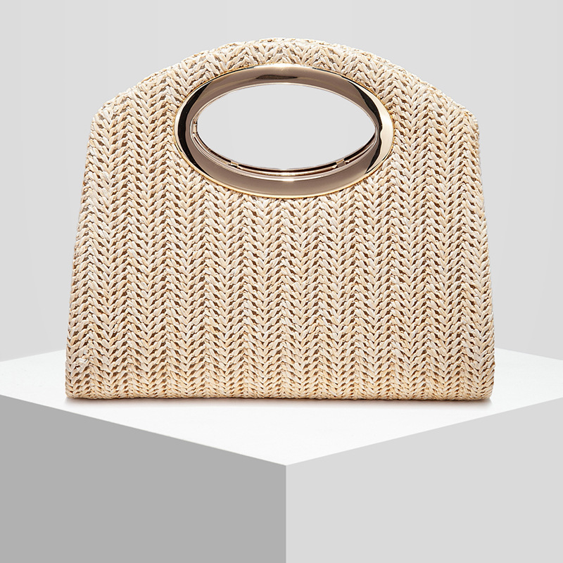 New Women's Woven Stripe Evening Bag Evening Bag Wedding Bag Banquet Handbag Crossbody Bag