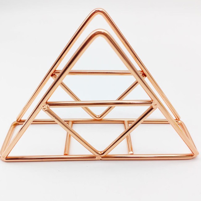 Simple Napkin Holder Iron Gold Vertical Metal Napkin Holder Triangle Coffee Restaurant Hotel Napkin Storage Rack