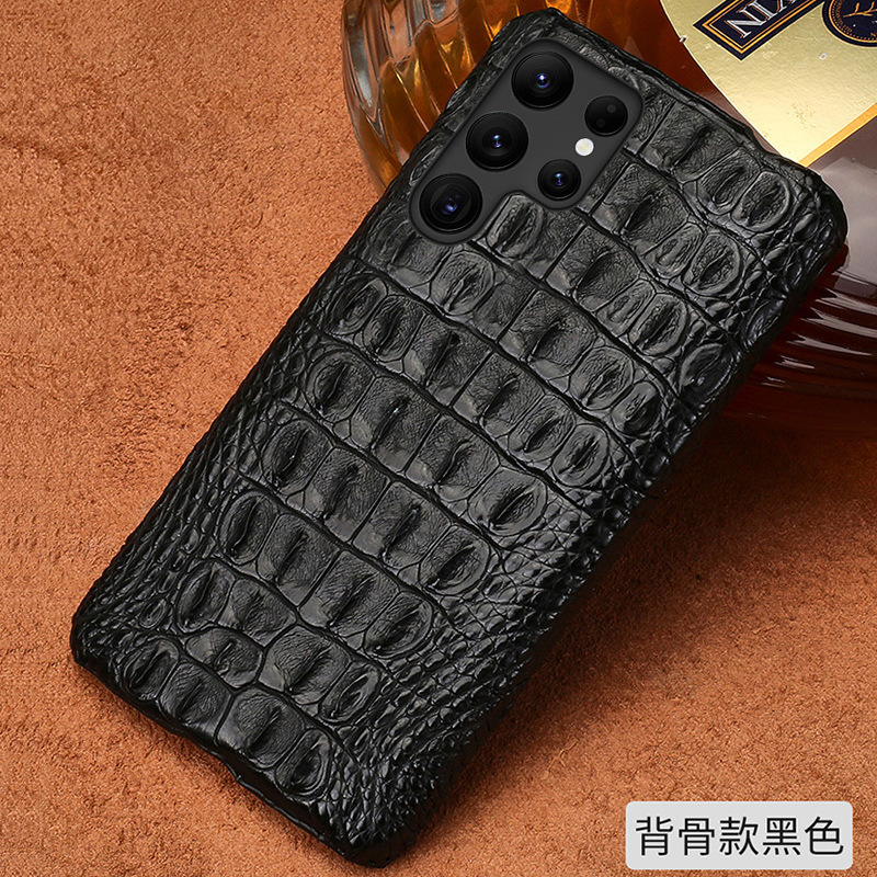 Applicable Samsung S25 Ultra crocodile leather phone case Galaxy S24 protective case luxury anti-drop men's case